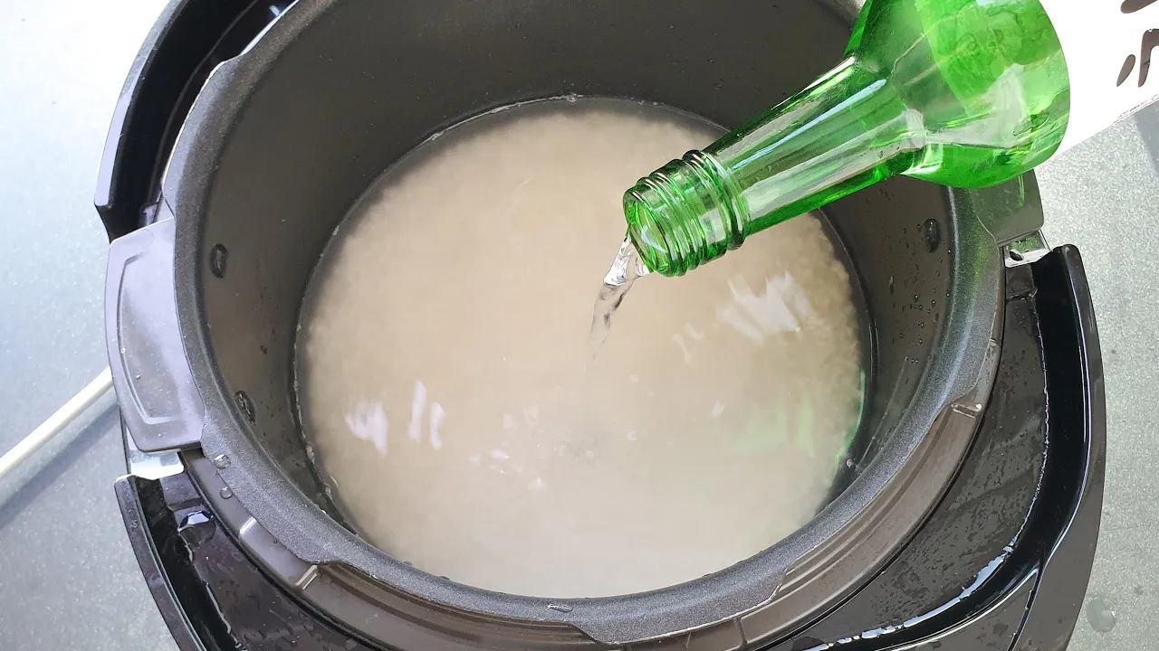 소주를 넣은 건강 쌀밥