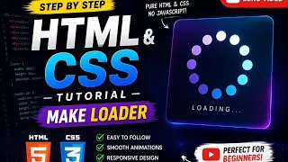 Create Amazing HTML CSS Loaders Step-by-Step Tutorial for Beginners No JavaScript