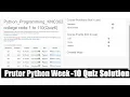 AKTU Python Prutor quizzes answers of week 10 Python prutor quiz answers Python quiz solution 360