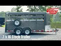 Valley 7x16 Livestock Trailer - 12K GVWR