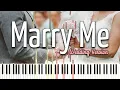 Train - Marry Me (Wedding Version) - Piano Tutorial (Piano Cover + Sheets)