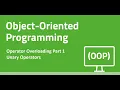 Operator Overloading Part 1 - Unary Operators OOP C
