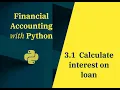 Calculate Interest on Bank Loan in Python