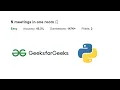 N Meetings In One Room Gfg Python Leetcode - Greedy Approach