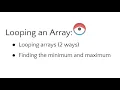 6 1 - Looping Arrays with for loops and foreach