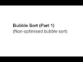 Bubble Sort part 1