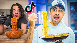 جربت اشهر وصفات الاندومي من تيك توك TIK TOK انصدمت من النتيجة 