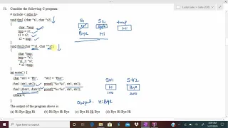 70 GATE-2018 Programming pointer to strings Question and its detailed solution