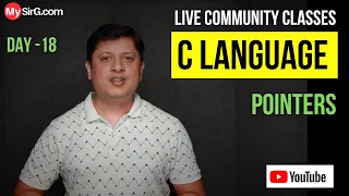 Pointers in C Language Community Classes LIVE MySirG