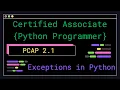 PCAP 2 1 - Exceptions in Python