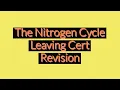 Nitrogen Cycle-Leaving Cert Biology 2022-Updated for revision
