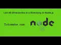 list all directories in a directory in node js