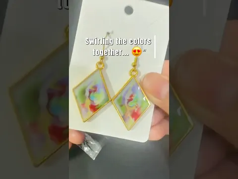 Satisfying Fluid Art Resin Jewelry Tutorial 😍