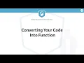R Tutorial Convert your code into a function