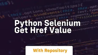 python selenium get href value