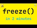 Learn Immutable Data Structures - JavaScript Object Freeze In 2 Mins