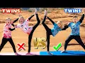 TWIN VS TWIN EXTREME YOGA CHALLENGE IN THE DESERT