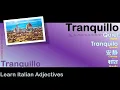 Tranquillo - How to Pronounce Tranquillo in Italian with English meaning as Quiet