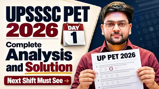 🔥 UPSSSC PET 2026 Day 1 Complete Paper Analysis & Solution | 25 October Shift 1 | Jeet Rana Sir