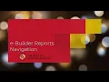 E-Builder Navigation Reports
