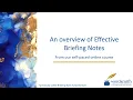 A peek into Effective Briefing Notes