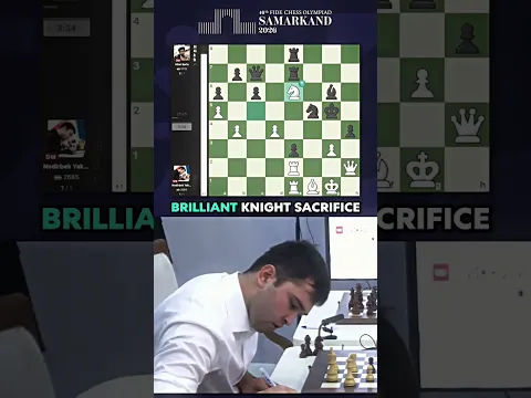 BRILLIANT Knight Sac at the Chess Olympiad!! WOW