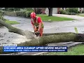 Severe storms leave damage flooding across Chicago area Sunday more storms overnight into Monday