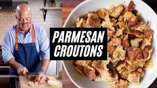 Andrew Zimmern Cooks Parmesan Croutons