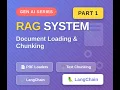 Lecture 14 Document Loaders Text Chunking in LangChain PDF Processing Splitting Strategies