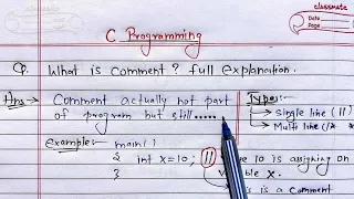 C Comments What is comment with types Learn coding