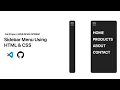 Sidebar Menu using HTML CSS Easy Tutorial source code