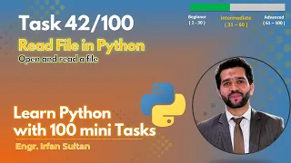 Python File Handling Open Read a File in Seconds Task - Learn Python with 100 tasks