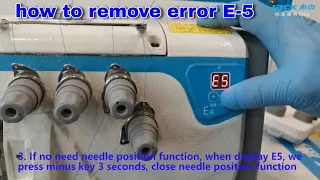 How To Remove Error 5 Jack E4 Sewing Machine 