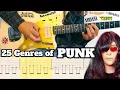 25 Genres of PUNK (with Guitar TAB)