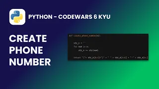 Python - Create Phone Number Codewars 6 KYU