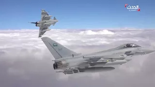 مقاتلون سعوديون يوثقون رحلة من السعودية إلى أميركا بمقاتلات تايفون دندنها