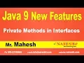 Java 9 New Features Private Methods in Interfaces Java 9 New Features with Examples Mr Mahesh