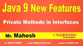 Java 9 New Features Private Methods in Interfaces Java 9 New Features with Examples Mr Mahesh