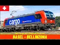 Lagu Cab Ride Basel → Bellinzona via Gotthard Base Tunnel (Switzerland, 2025) train driver's view 4K