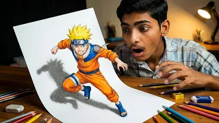 🔥 How to Draw Naruto in 3D | Easy Step-by-Step Tutorial 🎨