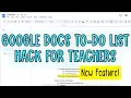 Quick Simple Google Docs Hack for Teachers