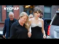 Taylor Swift and her family arrives to THE EIGHTY SIX FOR dinner in the west village NYC