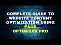 Complete Guide to Website Content Optimization Using Page Optimizer Pro