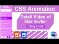 CSS Side Navbar Using Label Checkbox HTML CSS Only No JavaScript