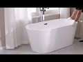Vanity Art Freestanding White Acrylic Bathtub
