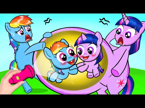 Download MP3 Twilight Sparkle and Rainbow Dash exchange baby - MY LITTLE PONY | Stop Motion Paper