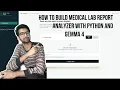 Build Medical Lab Report Analyzer with Python and Gemma 4 LLM Deployment