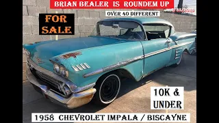 FOR SALE Over 40 different 1958 Chevy Impala Bisccayne 10k Under