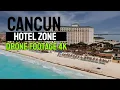 Cancun Drone - Hotel Zone Cancun in 4K with labels