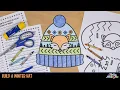 Printable Winter Hat Coloring Craft Writing Prompts for 1st and 2nd Grade